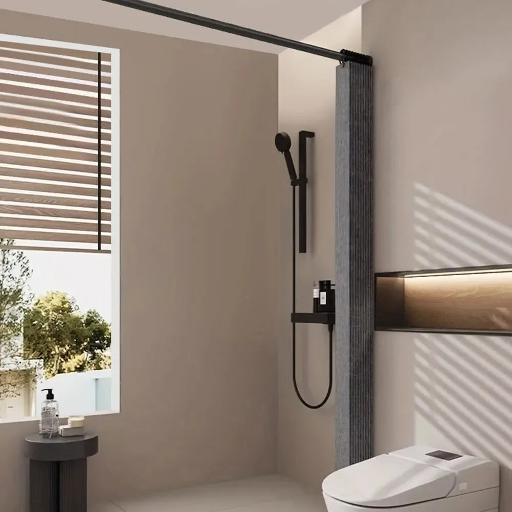 rideau douche gris texturé lin imperméable moderne respectueux environnement 180cm 200cm