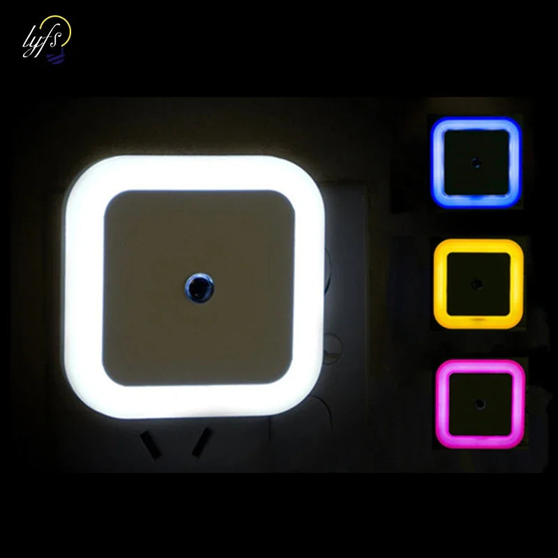 veilleuse led nuit blanc bleu orange rose rectangulaire moderne minimaliste adhésive adaptateur secteur