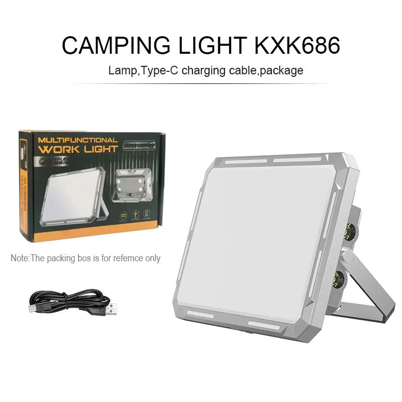 lampe camping led rechargeable portable clips magnétiques longue durée abs moderne robuste double couleur