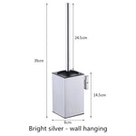 brosse wc moderne or noir argent acier inoxydable porte brosses toilette fixation murale poignée