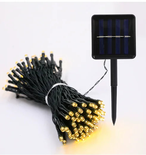 guirlande lumineuse solaire extérieure modes bleu multicolore moderne jardin mariage