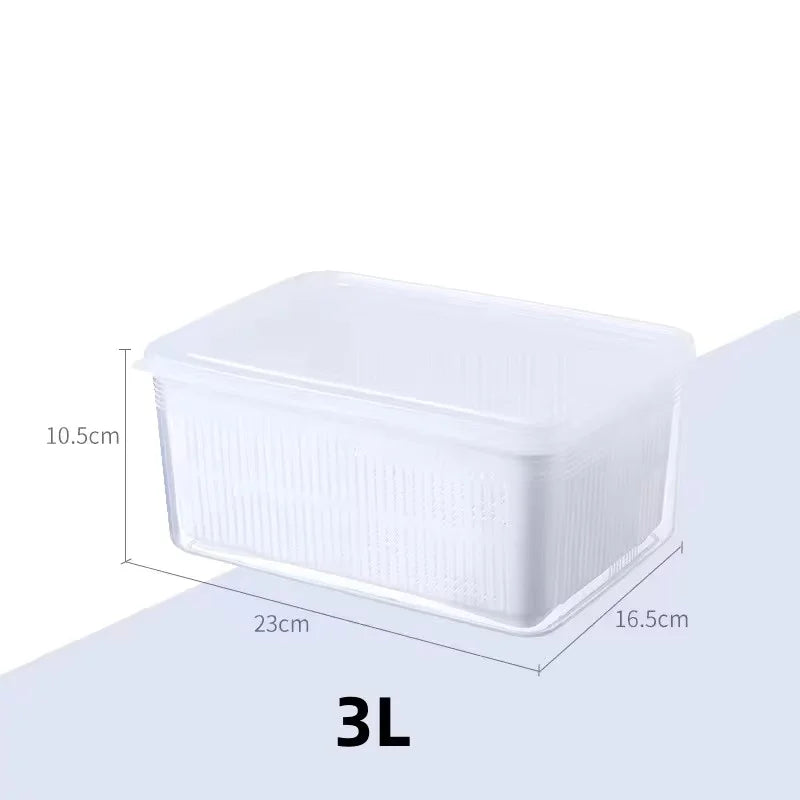 boîtes rangement réfrigérateur blancs perforées respectueuses l'environnement poignées