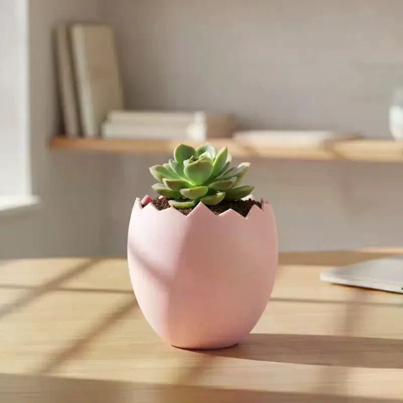 cache pot moderne imprimé 3d rose bleu violet jaune motifs colorés texture mat