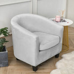 housse fauteuil club velours extensible canapé place salon coussin