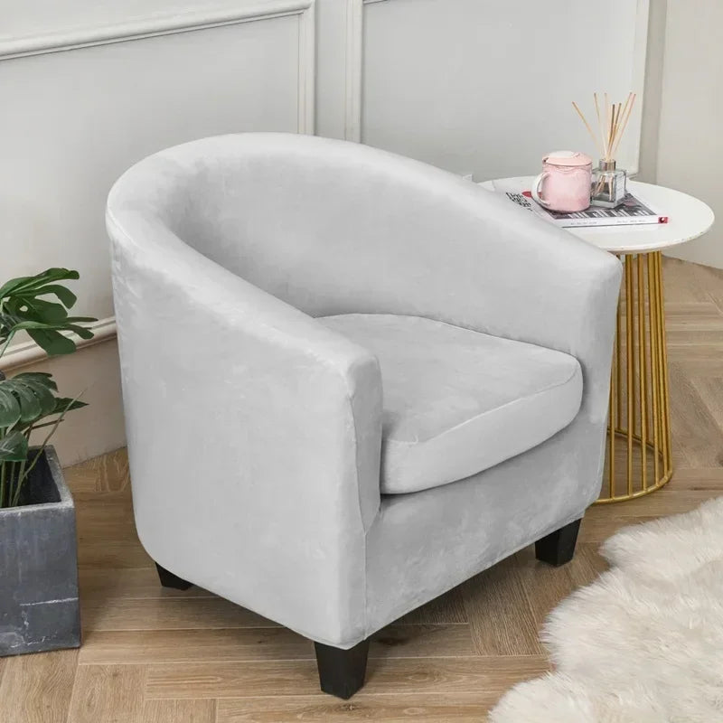 housse fauteuil club velours extensible canapé place salon coussin