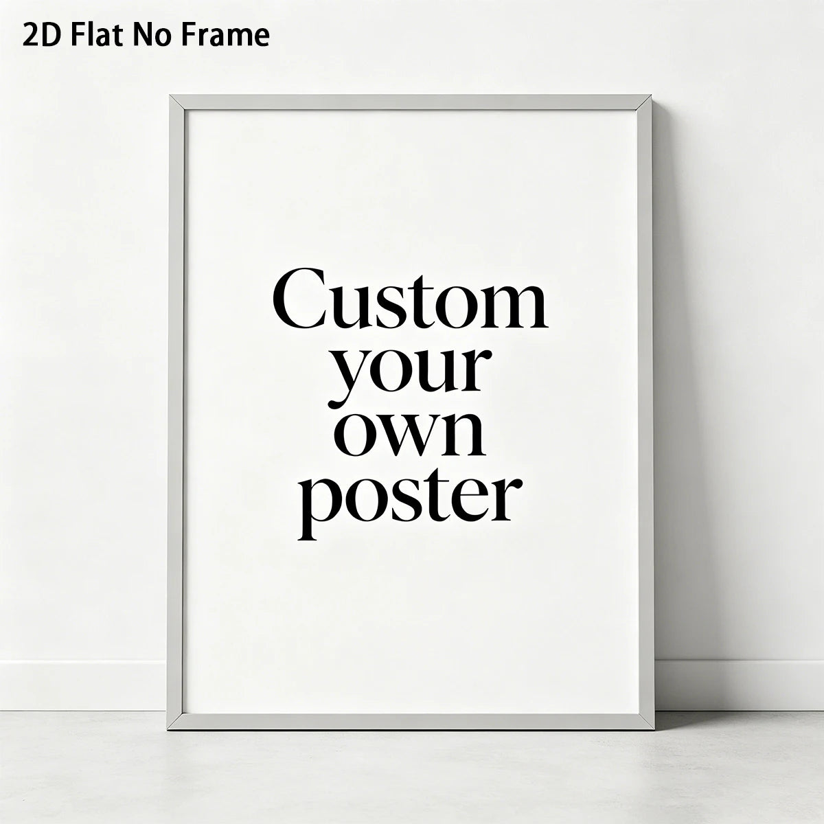 poster personnalisé toile blanc texte noir décoration murale minimaliste cadeau photo famille