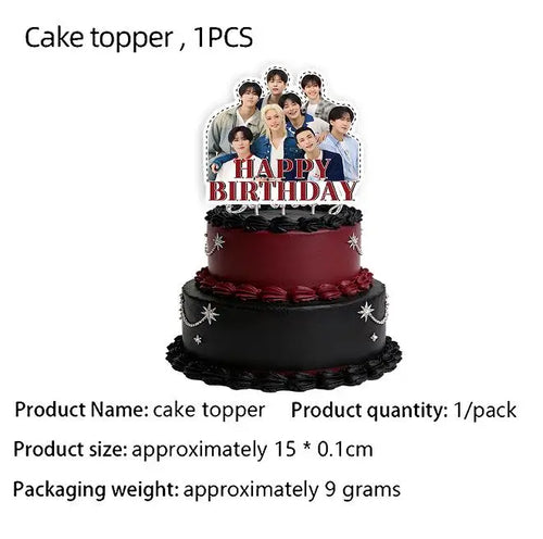 ensemble vaisselle jetable anniversaire stray kids gobelets assiettes serviettes guirlande décorations fête papier