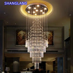 lustre moderne transparent suspendues acier inoxydable led salon grande taille facile certifications multiples