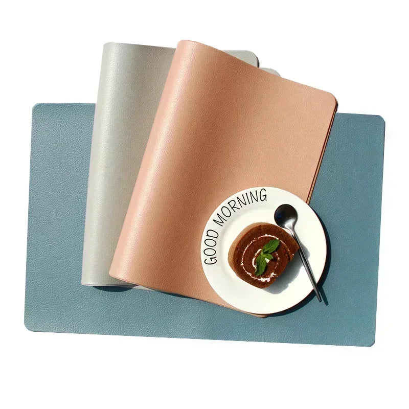 dessous verre moderne texturé cuir couleur vert orange noir beige bleu marron rouge minimaliste