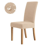 Housse chaise moderne gris foncé rayures horizontales élastique imperméable polyester