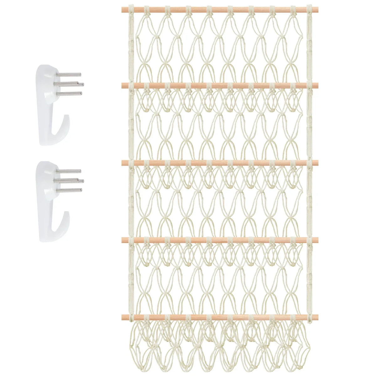 filet suspendu blanc maille moderne compartiments 52cm 105cm autonome coton echangetablewasher