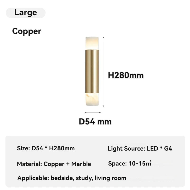 applique murale moderne or blanc marbre led 3000k 4000k 6000k fixée mur italien veine
