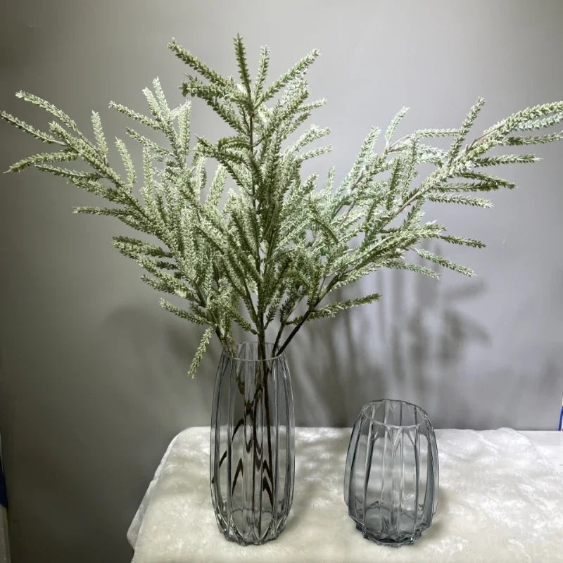 décoration extérieure branche artificielle feuilles vertes brun vase naturel expositionextérieur