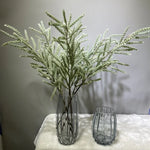 décoration extérieure branche artificielle feuilles vertes brun vase naturel expositionextérieur