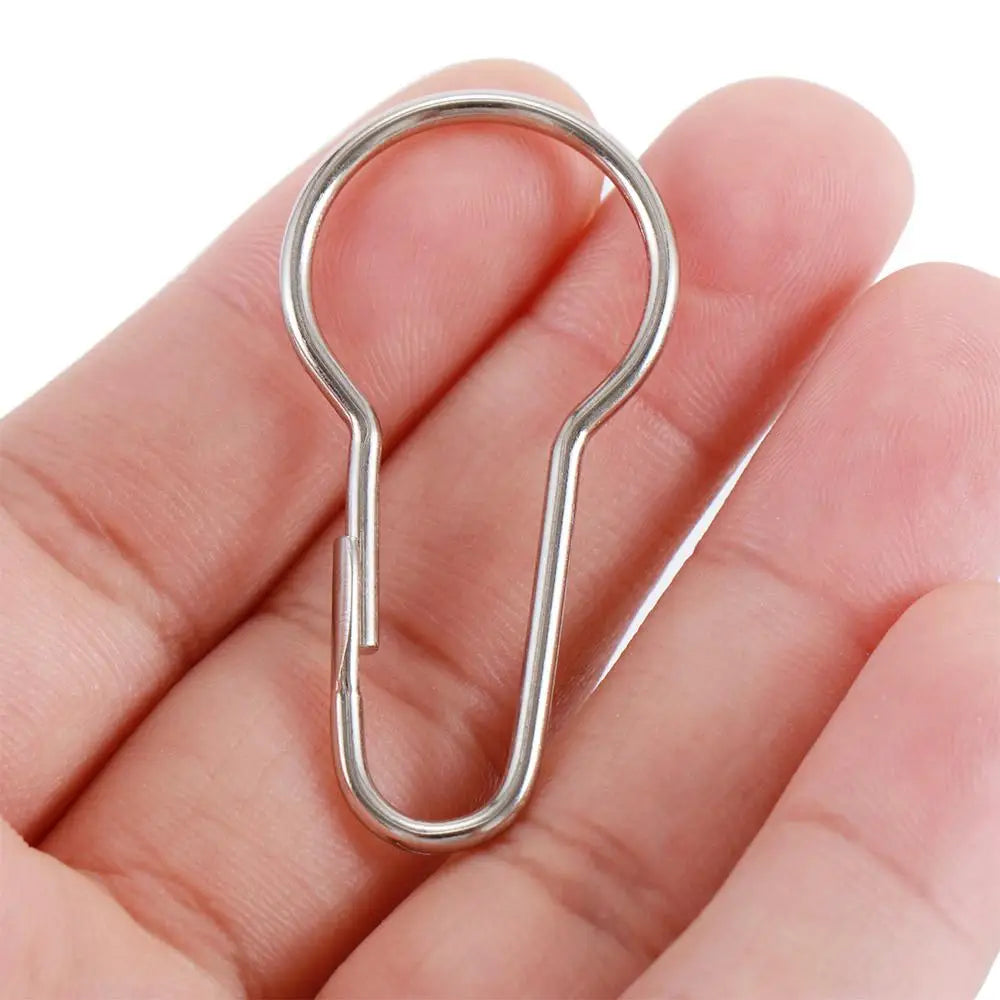 rideaux anneaux argentés modernes 50pcs opaques métal lisses maison