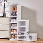 Boîte de rangement chaussures transparente empilable