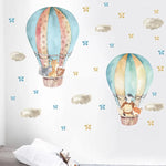 autocollant mural animaux forêt dessin animé décoration chambre bébé fille garçon sticker murale pvc