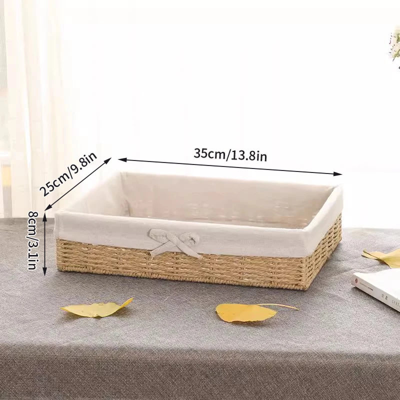 paniers rangement tissus corde tressée boho chic naturel beige écologique rustique