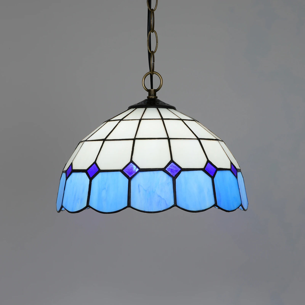 Lampe suspendue Art Nouveau verre coloré floral chambre cuisine restaurant