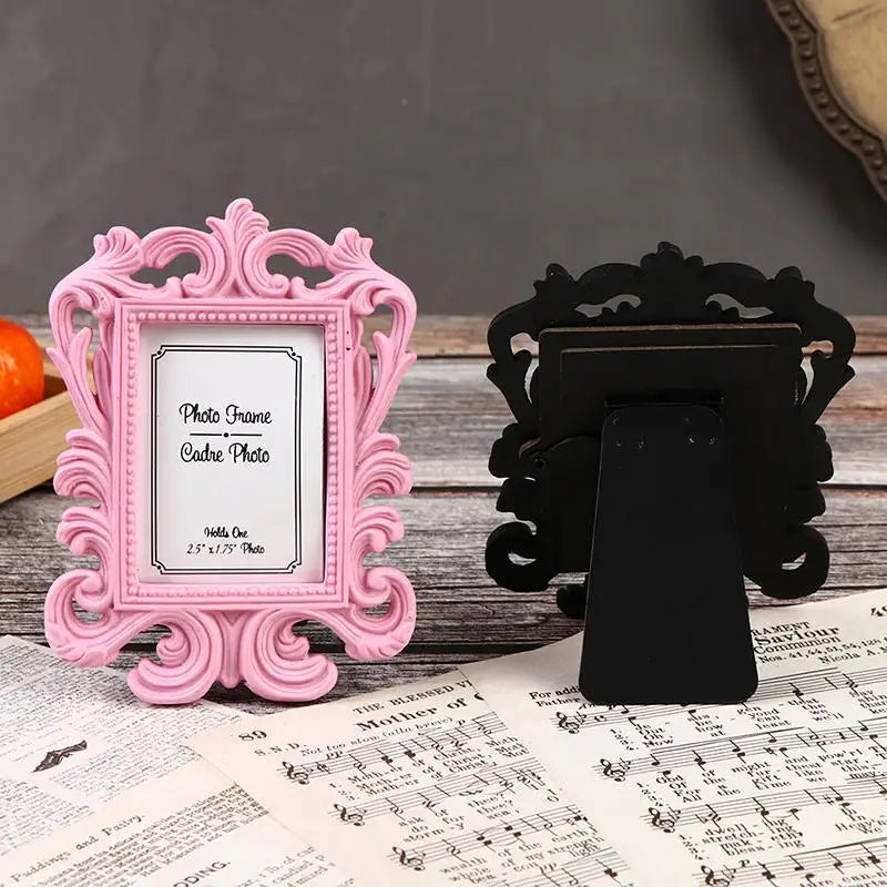 cadres photo vintage rose noir or shabby chic floral sculpté posable