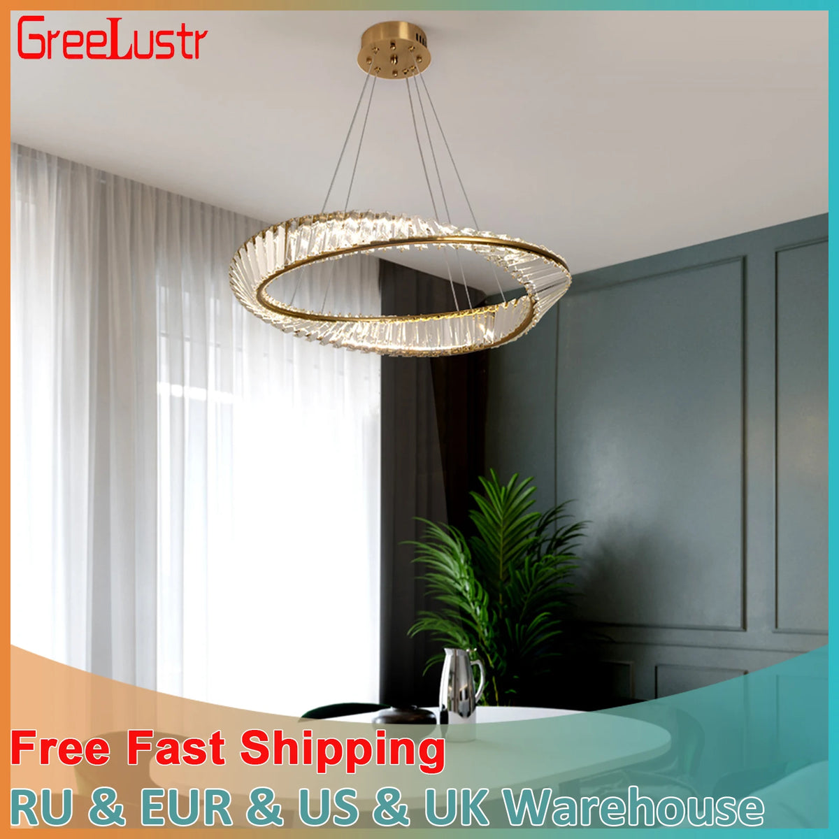 suspension lumineuse moderne dorée strass transparente chaînes chambre salon 90 260V 2000 82000lm