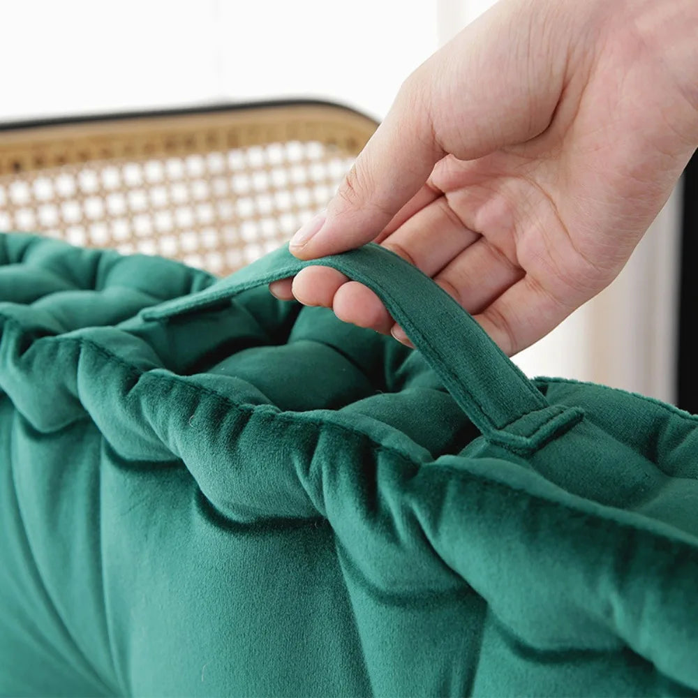 coussin carré velours doux antidérapant imperméable beige bleu vert orange modernes