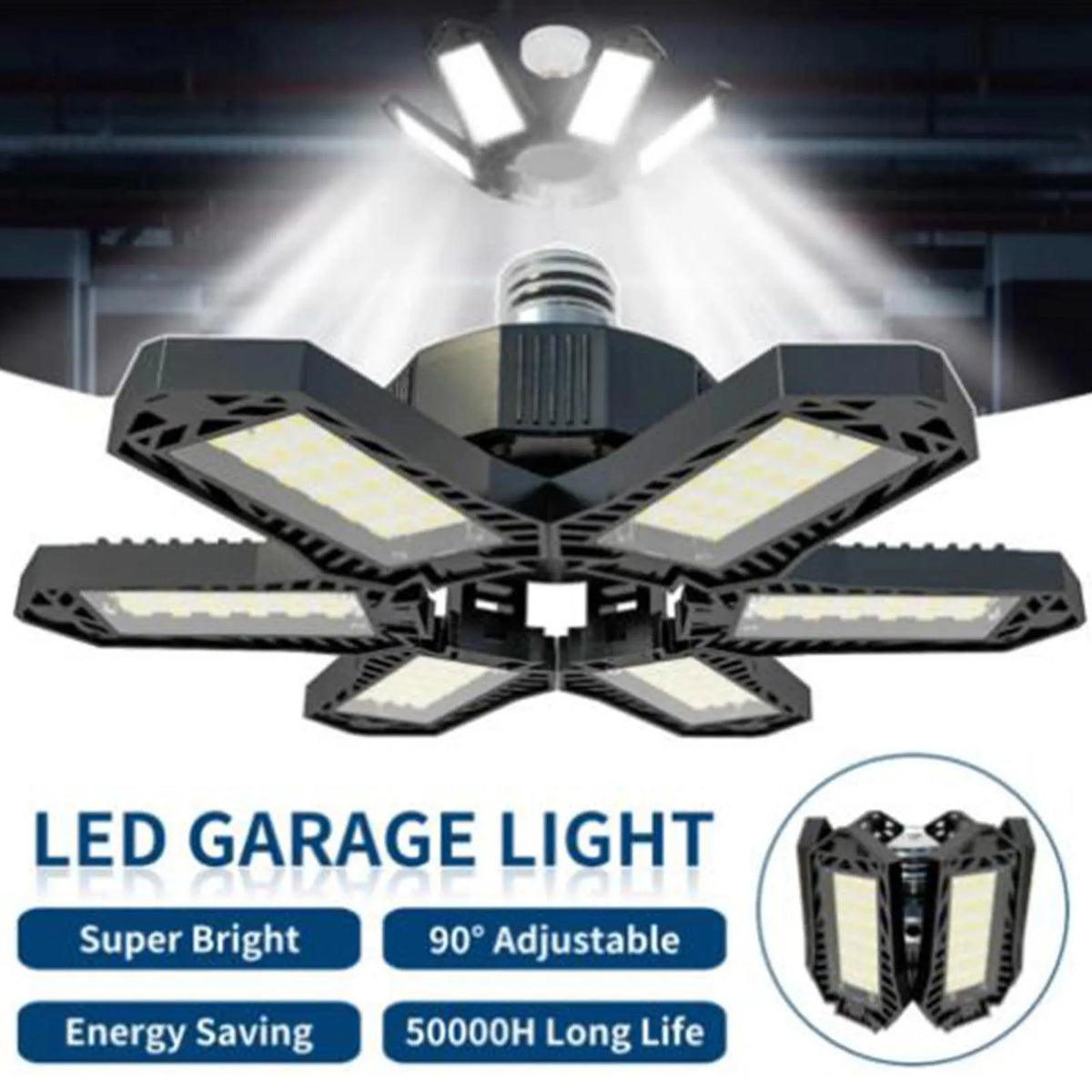 lampe led garage industrielle panneau réglable éclairage intérieur moderne e26 e27