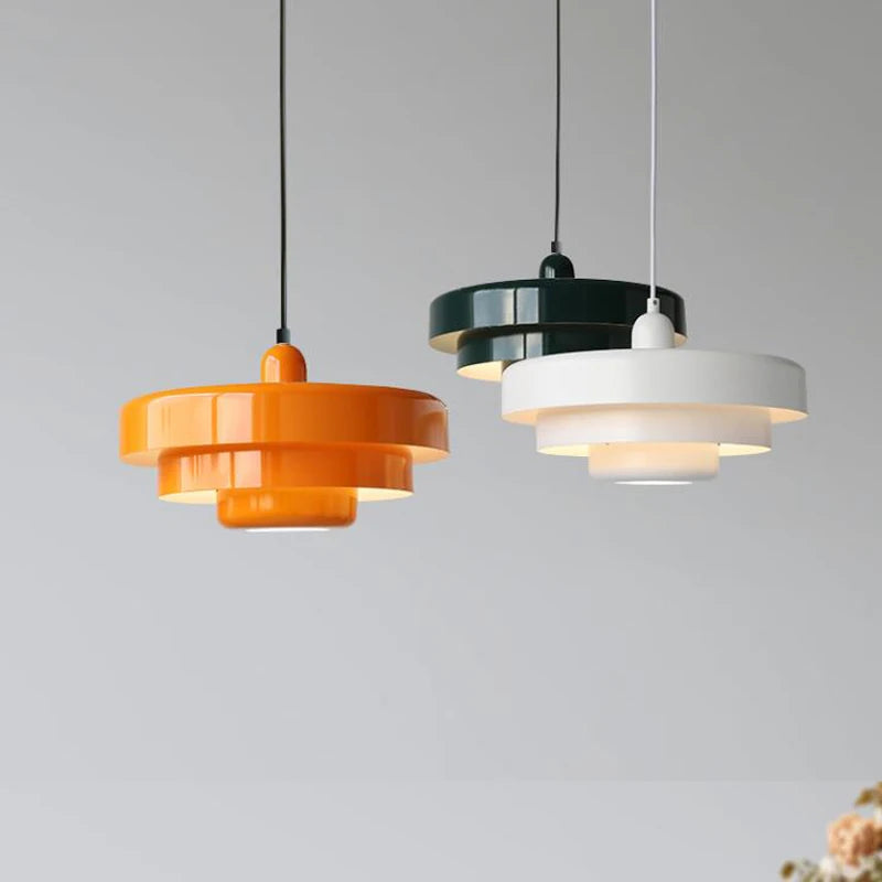 suspension lumineuse moderne orange ampoule e27 câble suspendu scandinave chambre restaurant salon
