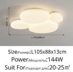 plafonnier moderne blanc nuages minimaliste éclairage chambre restaurant led toucher