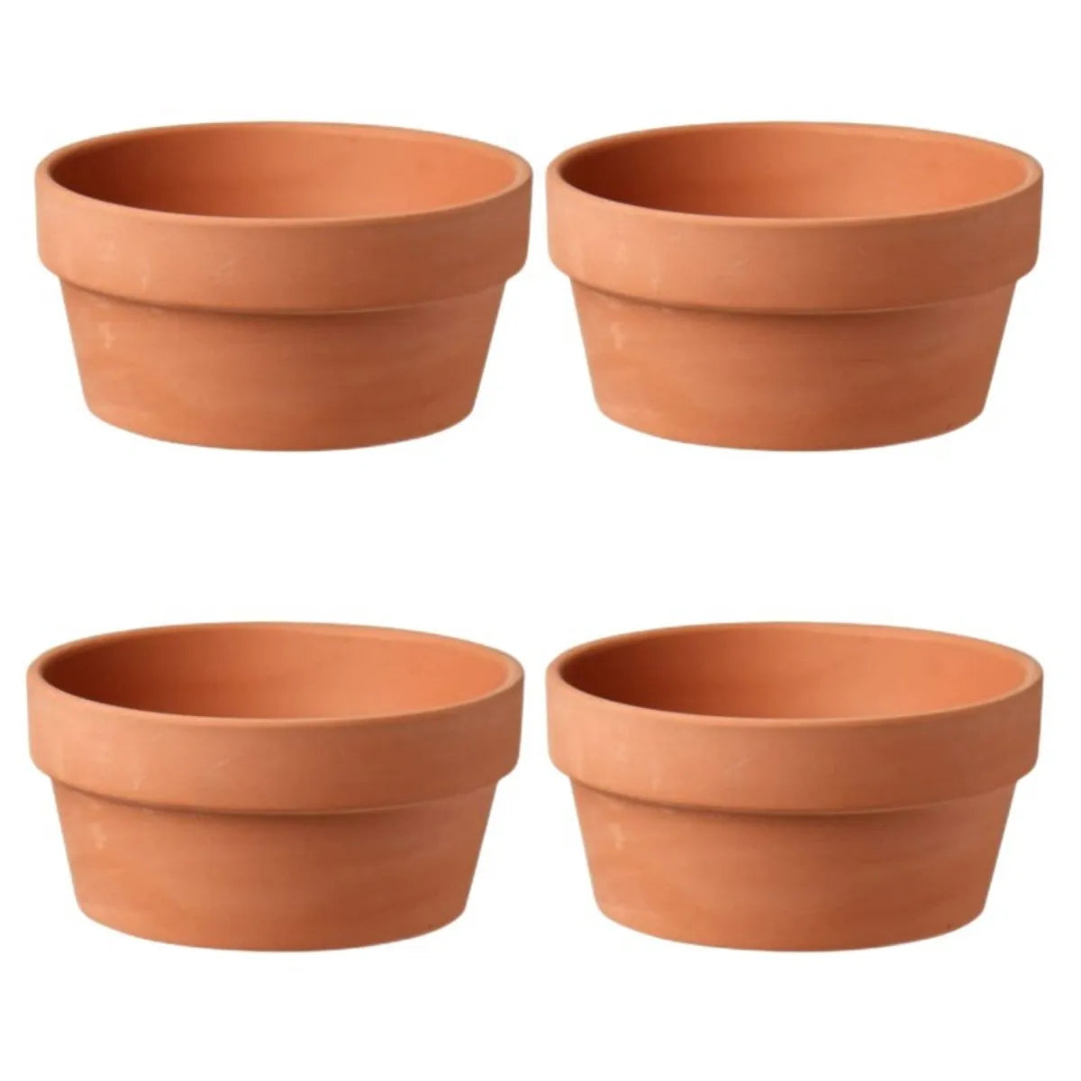 Pots fleurs terre cuite 11.5cm diamètre rustique drainage plantes succulentes pièces orange