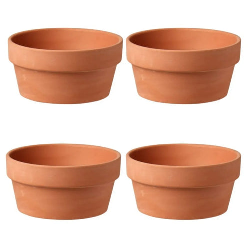 Pots fleurs terre cuite 11.5cm diamètre rustique drainage plantes succulentes pièces orange
