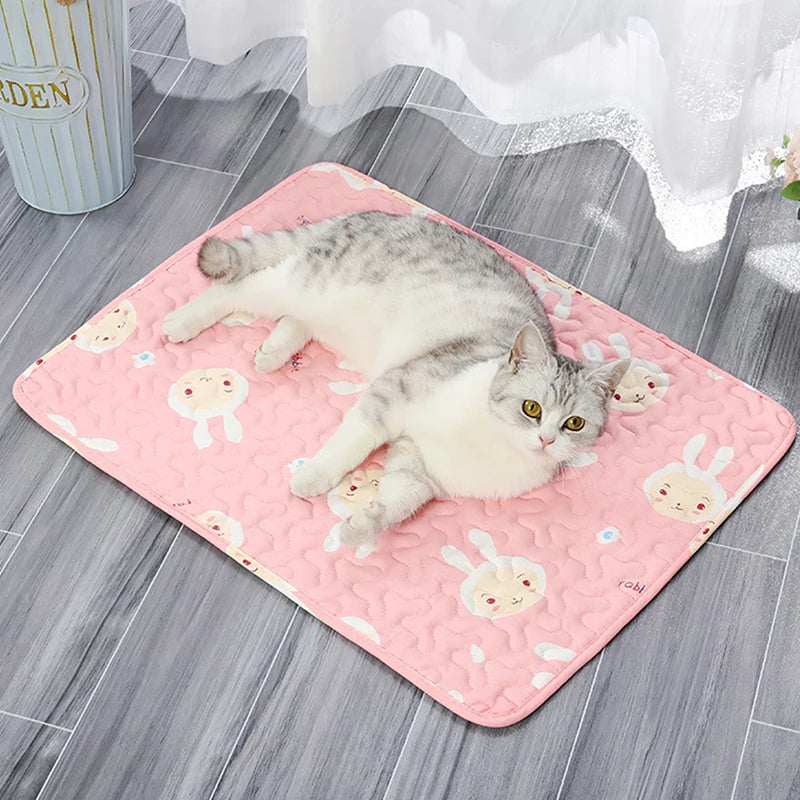 tapis d'entraînement lavable chiens motifs animaux rose vert bleu moderne