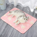 tapis d'entraînement lavable chiens motifs animaux rose vert bleu moderne
