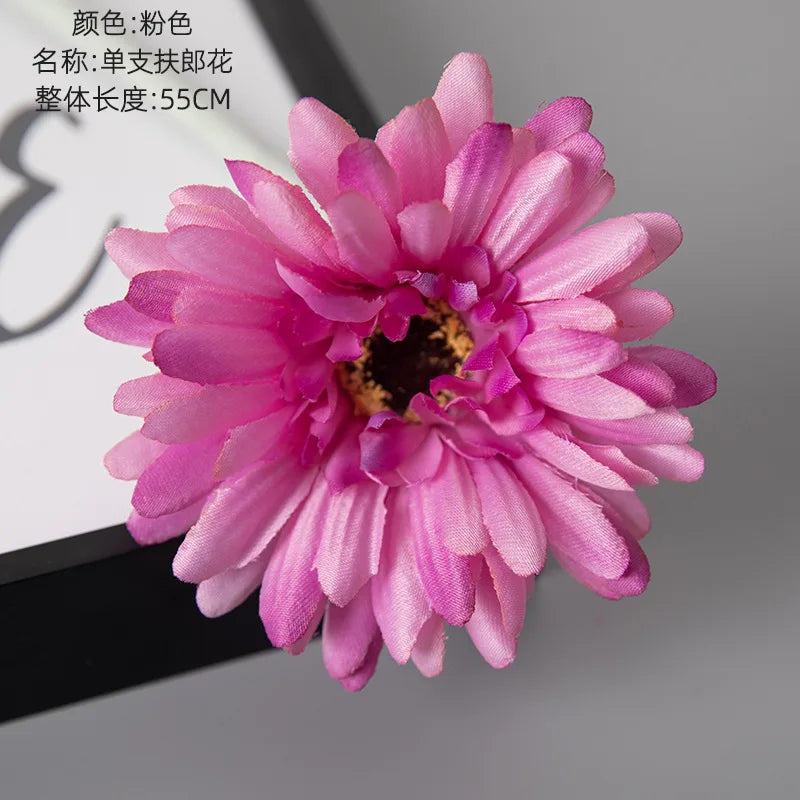 décoration intérieure branchettes gerbera soie rose blanche rouge modernes 55cm fête anniversaire maison