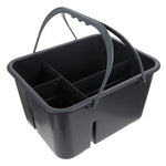 seau compartiments gris moderne utilitaire toilette rangement salle bain plastique portatif