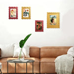 cadres photo ondulés rouge doré modernes 4x6 pouces bord lisse décoration maison