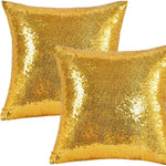 housses coussin paillettes or modernes adhésives polyester 40x40cm decoration maison festive