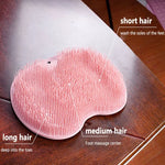 brosse massage dos pieds ventouse tapis bain douche exfoliation éponge rose bristles moderne sanitaire