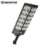 lampe rue led moderne étanche capteur mouvement solar charging noir fonctionnelleextérieur abs ip68