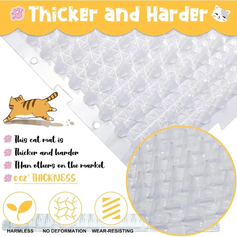 tapis dissuasif picots anti chat transparent orange gris protection plantes animaux utilitaireextérieurintérieur