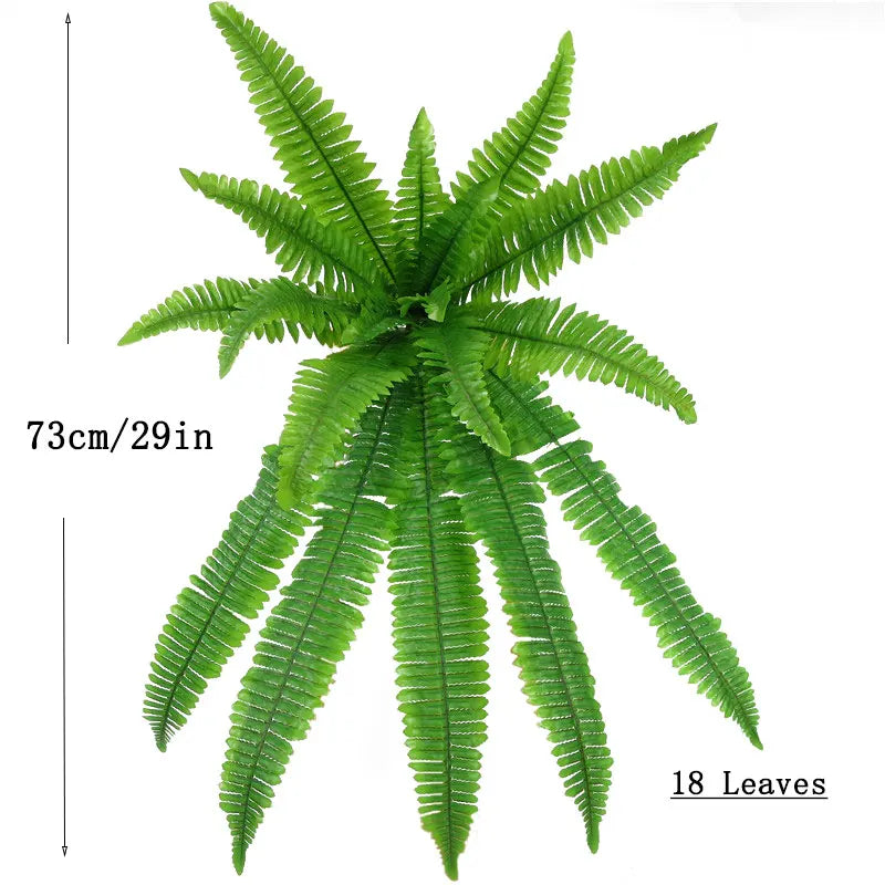 plantes artificielles fougère vert soie décoration extérieure intérieure tropicale accrochées mur salon jardin