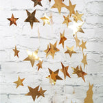 guirlande étoiles or argent blanc festives anniversaire noël mariage décoration chambre enfants métalliques brillantes