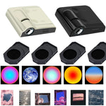 projecteur led rectangle noir lentille centrale moderne veilleuse atmosphères projection étoiles planètes chambre enfants