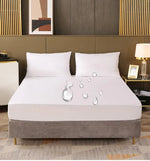 housse matelas imperméable blanc moderne compatible profond elastic machine laver chambre