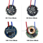 diodes led 20mm bleu clair jaune noir doré conducteurs pcb projecteur lampe torche phare