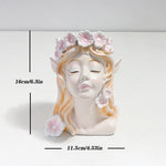 vase résine buste féminin fleurs artificielles décor maison moderne classique
