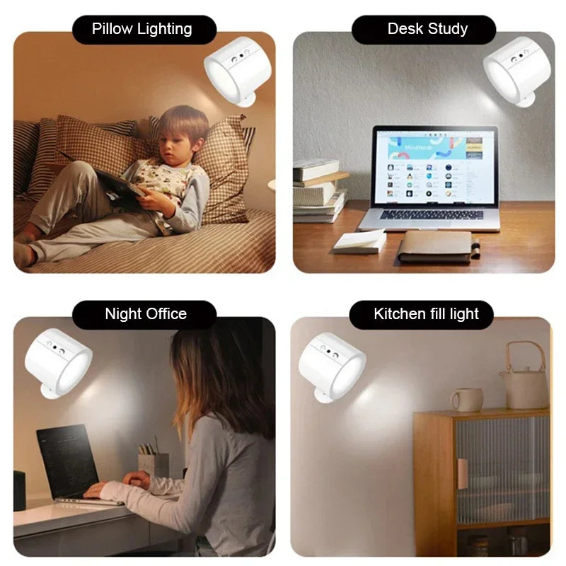lampes murales led rechargeables tactile double tête moderne blanc noir