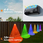 lampe solaire murale led rgb blanc chaud couleurs vis moderne résistanteextérieur