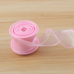 rubans polyester translucides moderne rouge rose beige vert bleu blanc 4cm enroulés decoration cadeaux