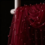 ruban décoratif rouge bordeaux élégant mariage fête noël translucent erotique festive